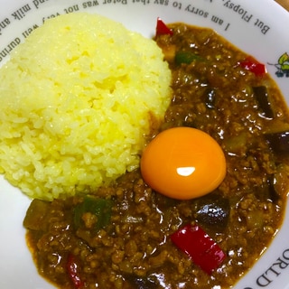 月見キーマカレー！